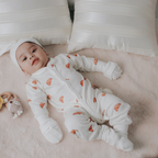 Organic Cotton Classic Romper - Croissant Candy