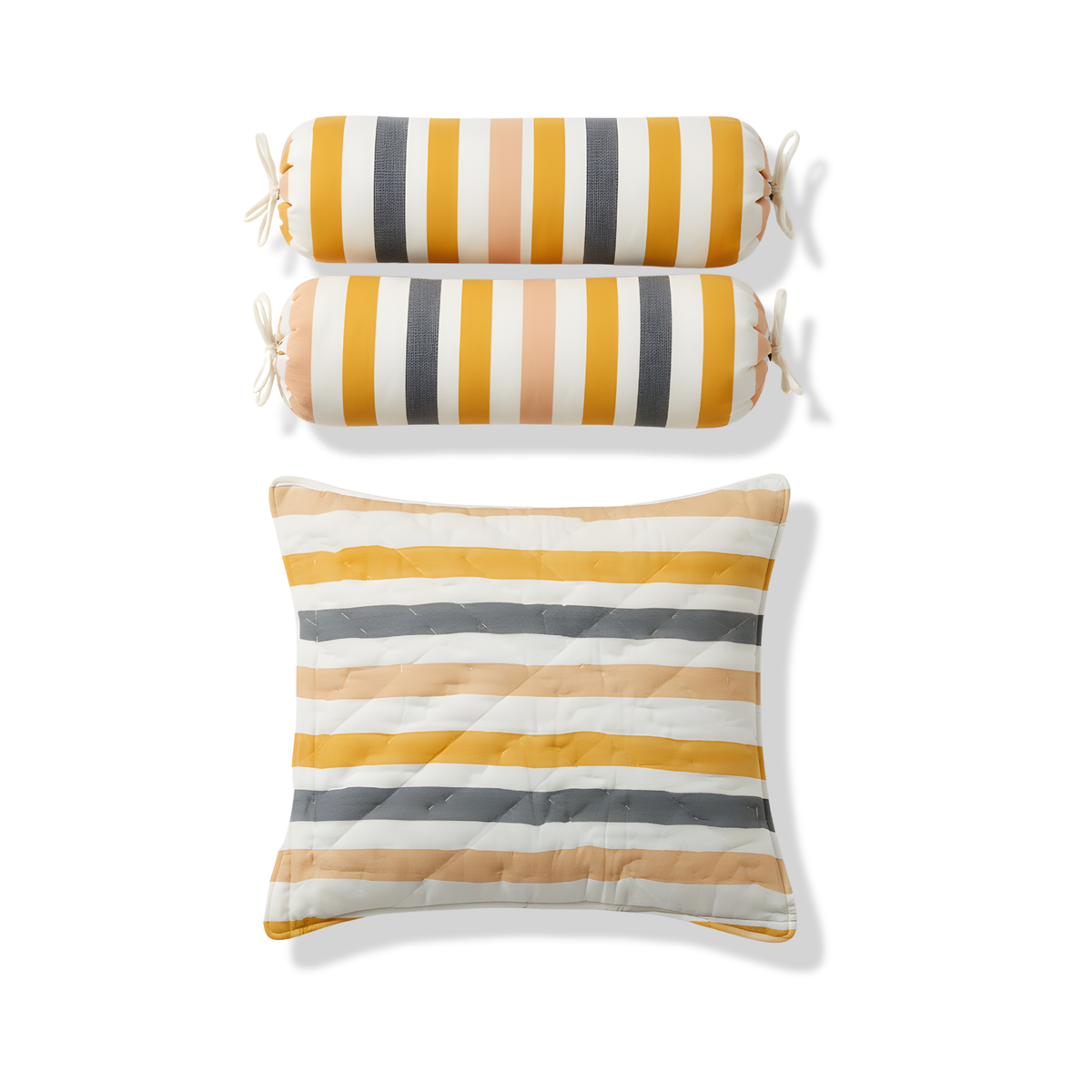 3-Pc Pillow & Bolster Set - Soft Rainbow