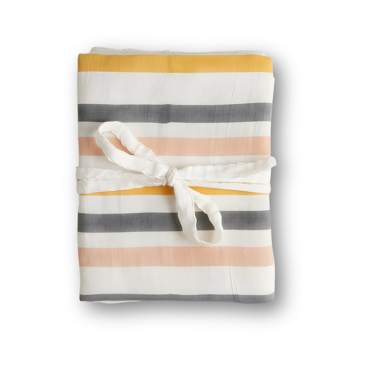 Mulmul 5-Pc Cot Bedding Set (Dohar) - Soft Rainbow
