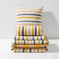 Mulmul 5-Pc Cot Bedding Set (Quilt) - Soft Rainbow