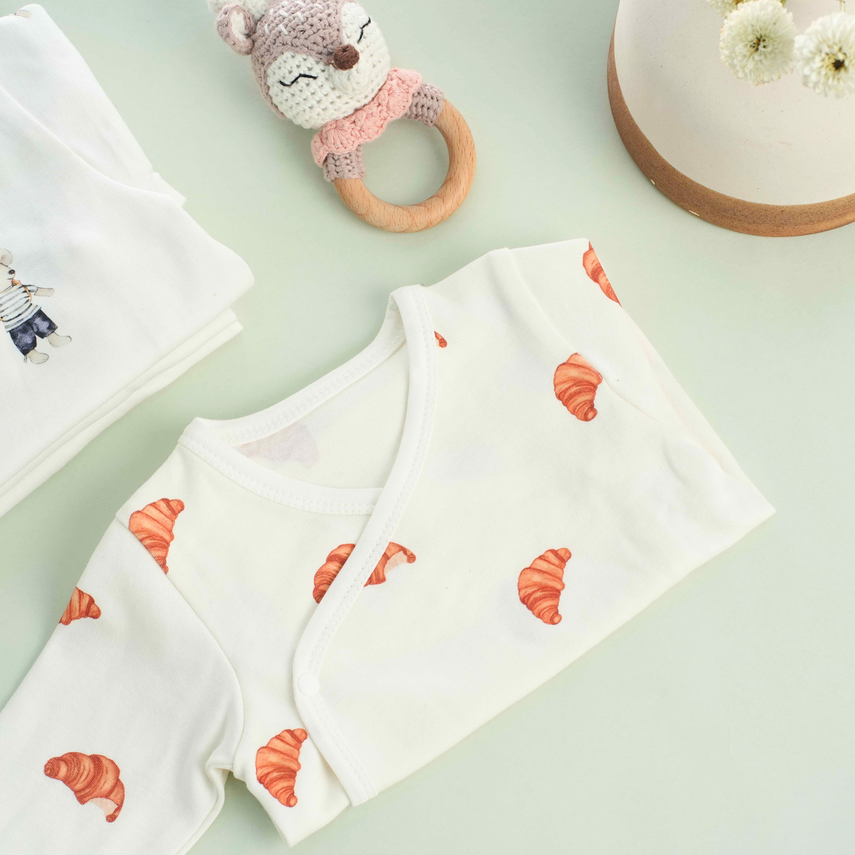 Organic Cotton Kimono Romper (Pack of 2)