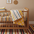 Mulmul 5-Pc Cot Bedding Set (Quilt) - Soft Rainbow