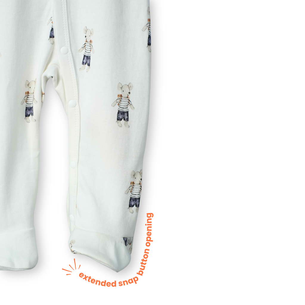 Organic Cotton Footed Onesie - Ratatouille