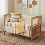 Mulmul 5-Pc Cot Bedding Set (Quilt) - Soft Rainbow