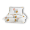 Mulmul 5-Pc Cot Bedding Set (Dohar) - Penguin Party
