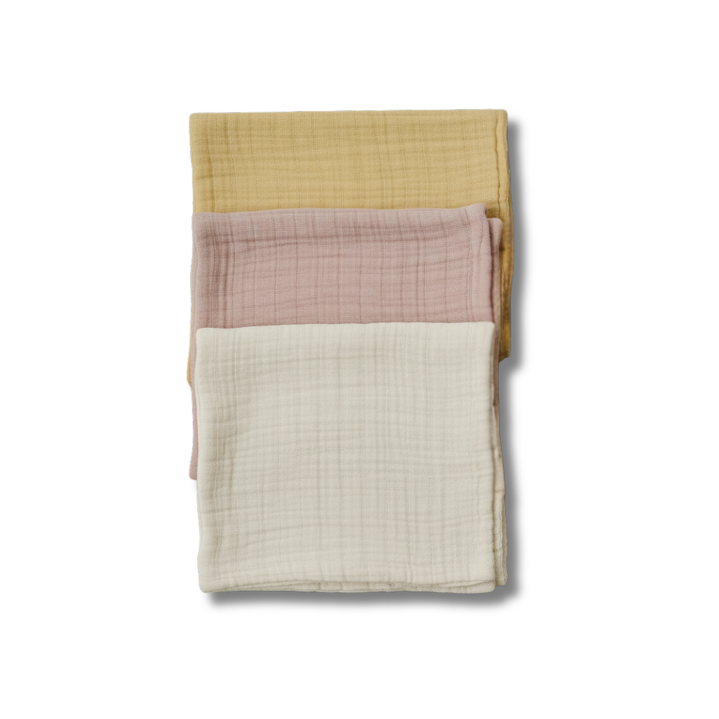 Cotton Muslin Wash Cloth - Pack of 3