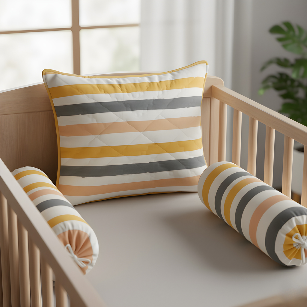 3-Pc Pillow & Bolster Set - Soft Rainbow
