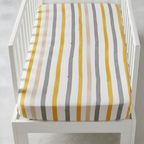 Mulmul 5-Pc Cot Bedding Set (Dohar) - Soft Rainbow