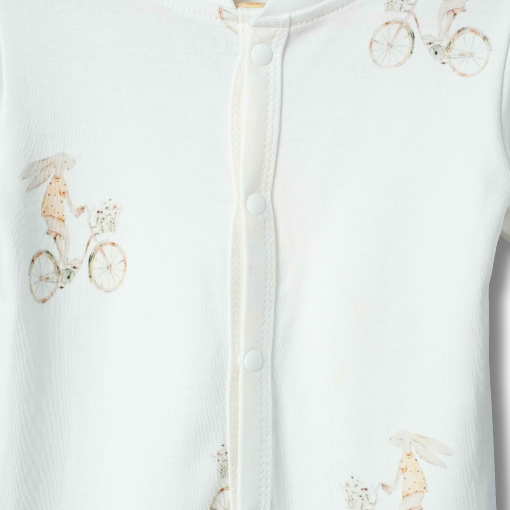 Organic Cotton Classic Romper - Bunny Bloom