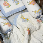 Mulmul 5-Pc Cot Bedding Set (Quilt) - Koala