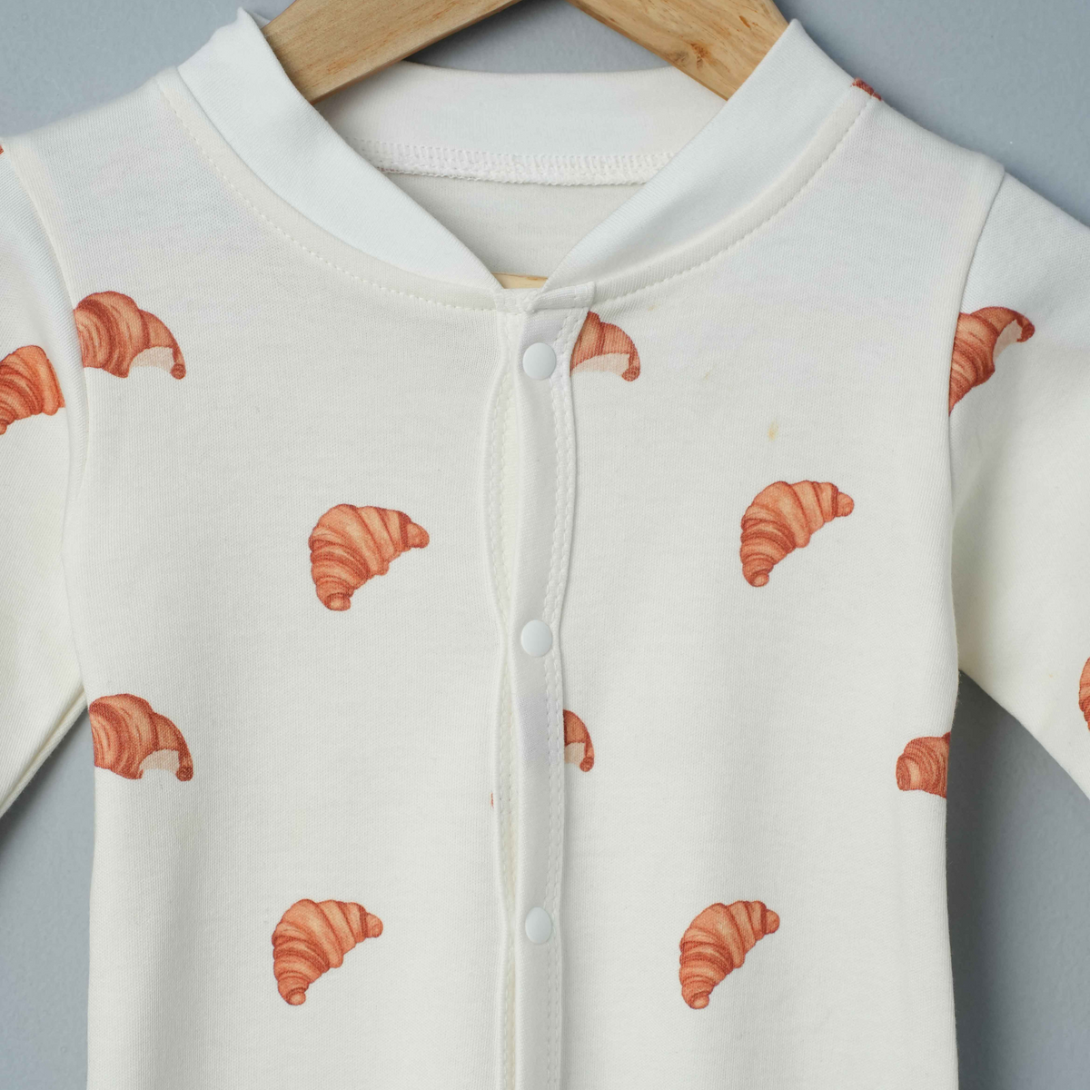 Organic Cotton Classic Romper - Croissant Candy