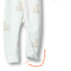 Organic Cotton Footed Onesie - Bunny Bloom