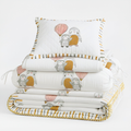Mulmul 5-Pc Cot Bedding Set (Quilt) - Penguin Party