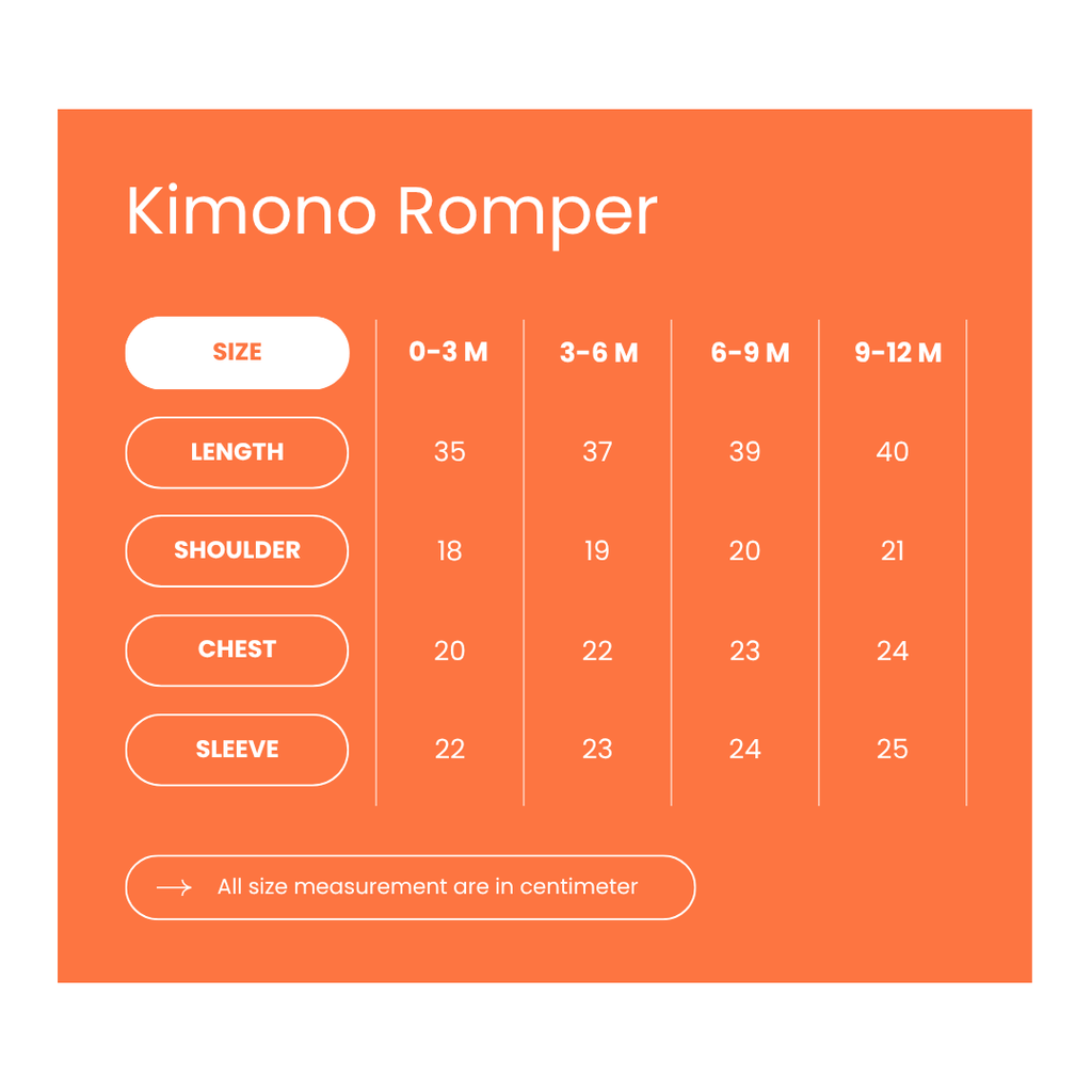 Organic Cotton Kimono Romper - Croissant Candy