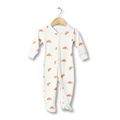 Organic Cotton Footed Onesie - Croissant Candy