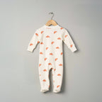 Organic Cotton Footed Onesie - Croissant Candy