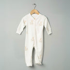 Organic Cotton Footed Onesie - Bunny Bloom