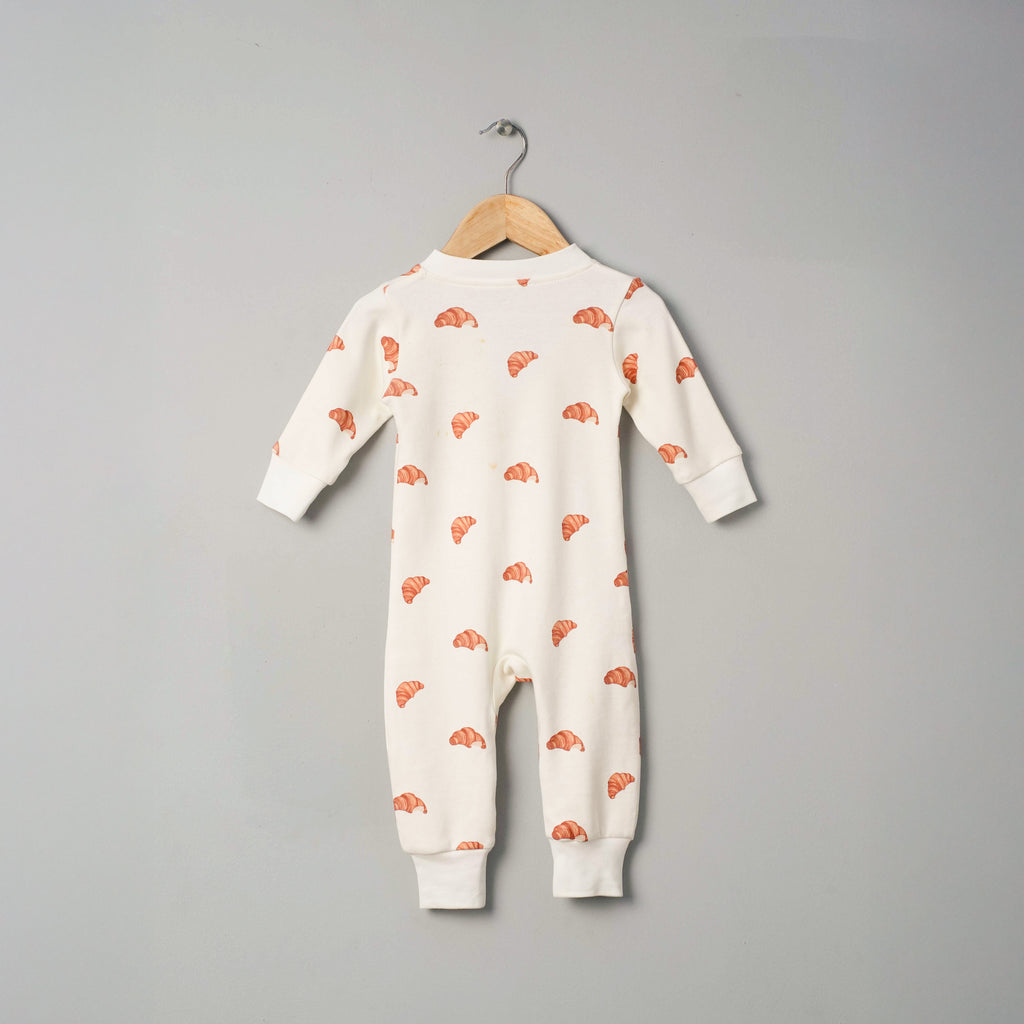 Organic Cotton Classic Romper - Croissant Candy