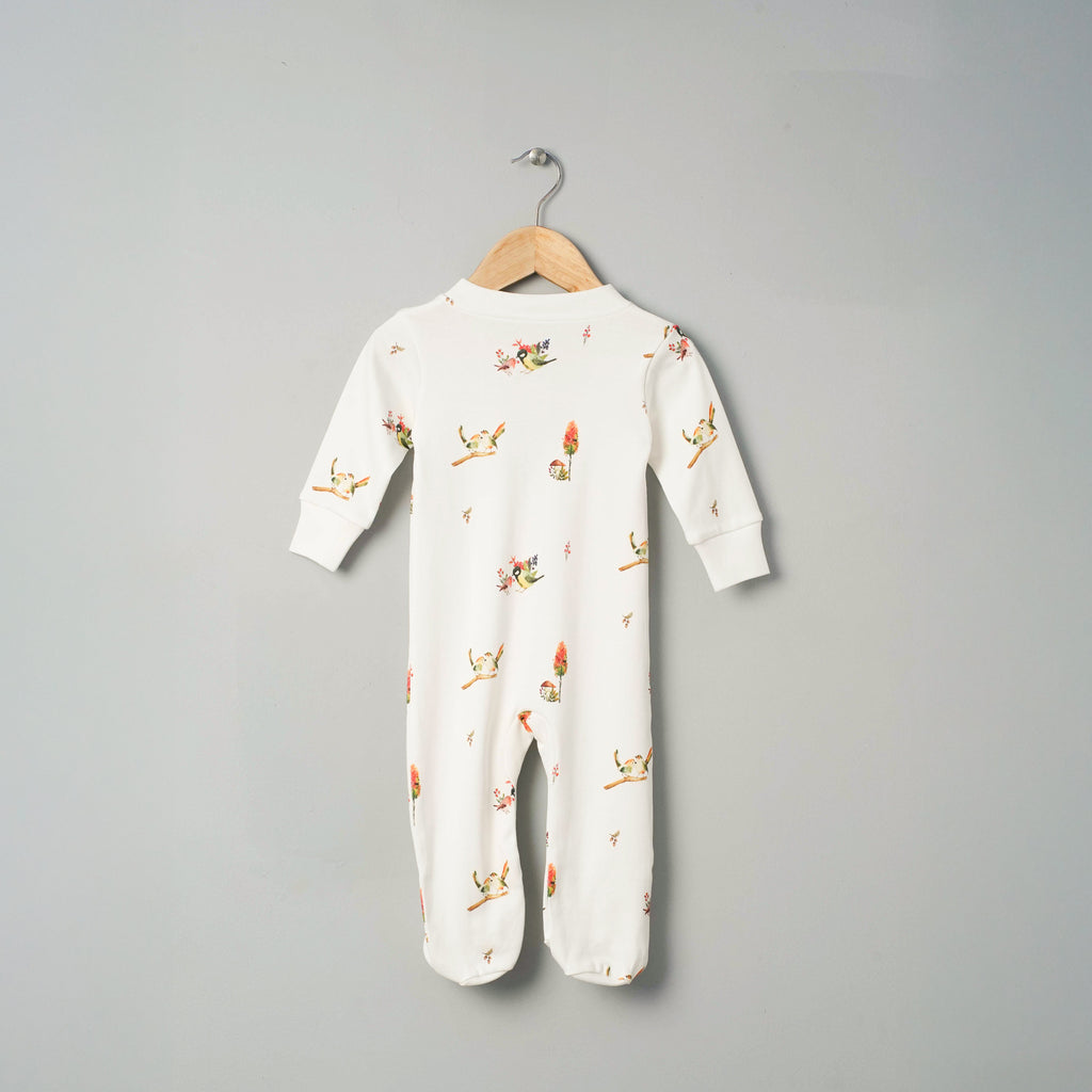 Organic Cotton Footed Onesie - Nature's Melody