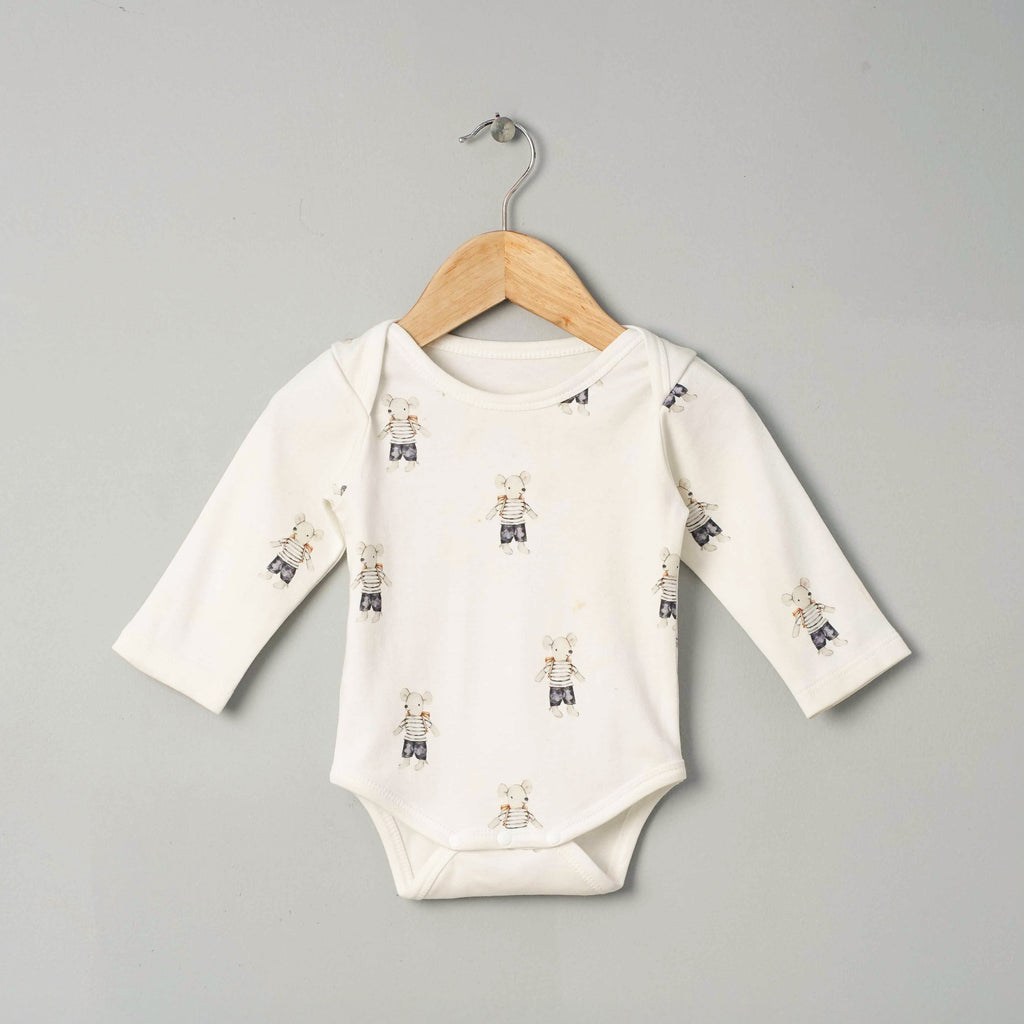 Organic Cotton Long Sleeve Bodysuit - Ratatouille