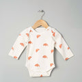 Organic Cotton Long Sleeve Bodysuit - Croissant Candy