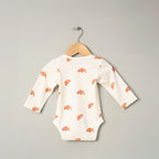 Organic Cotton Long Sleeve Bodysuit - Croissant Candy