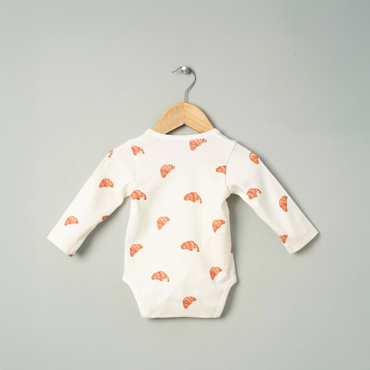 Organic Cotton Kimono Romper - Croissant Candy