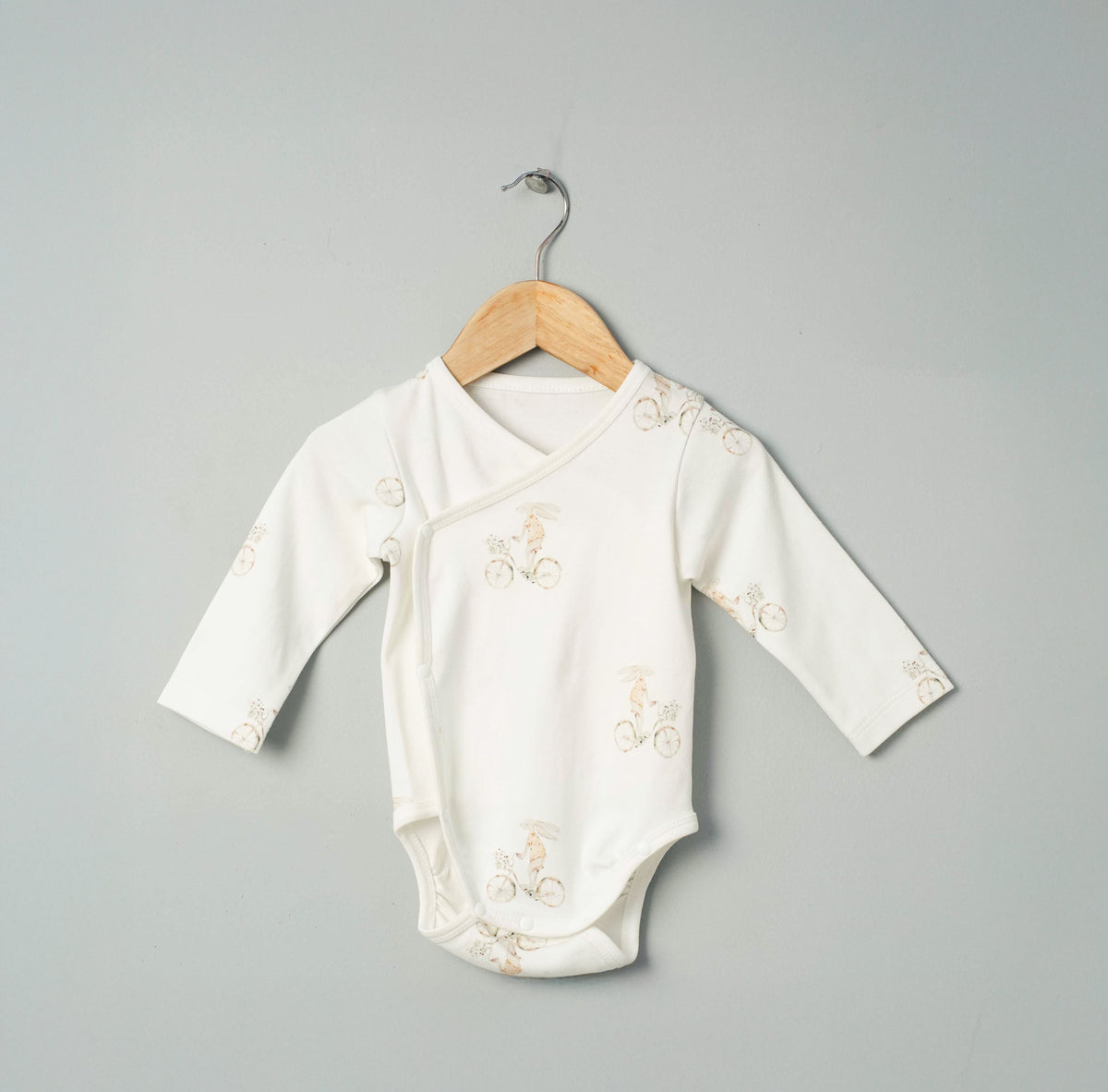 Organic Cotton Kimono Romper - Bunny Bloom