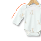 Organic Cotton Long Sleeve Bodysuit - Bunny Bloom